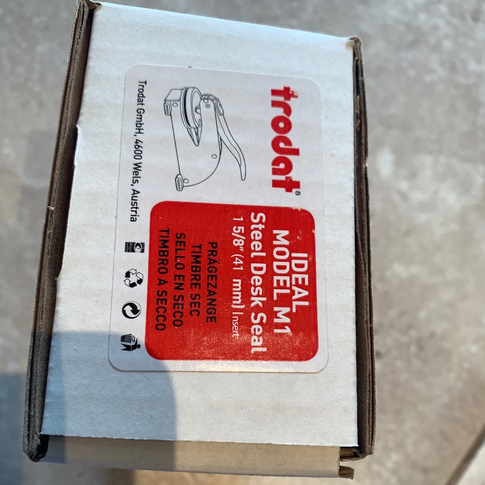 Steel desk seal embosser